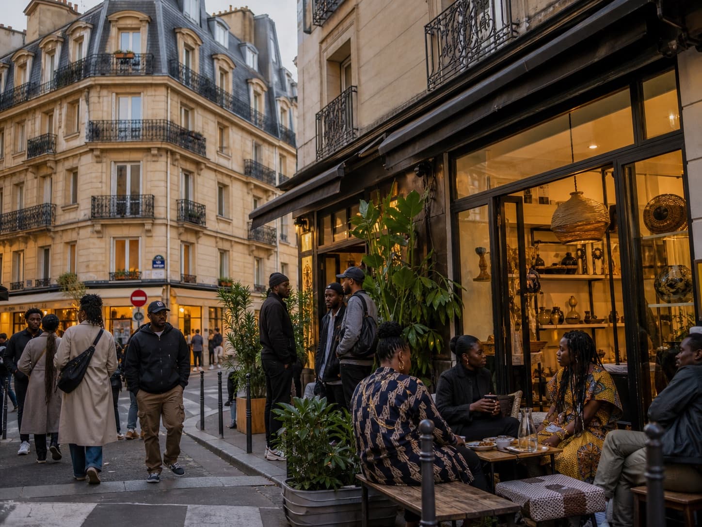 An African diaspora gathering place in a Paris neighborhood